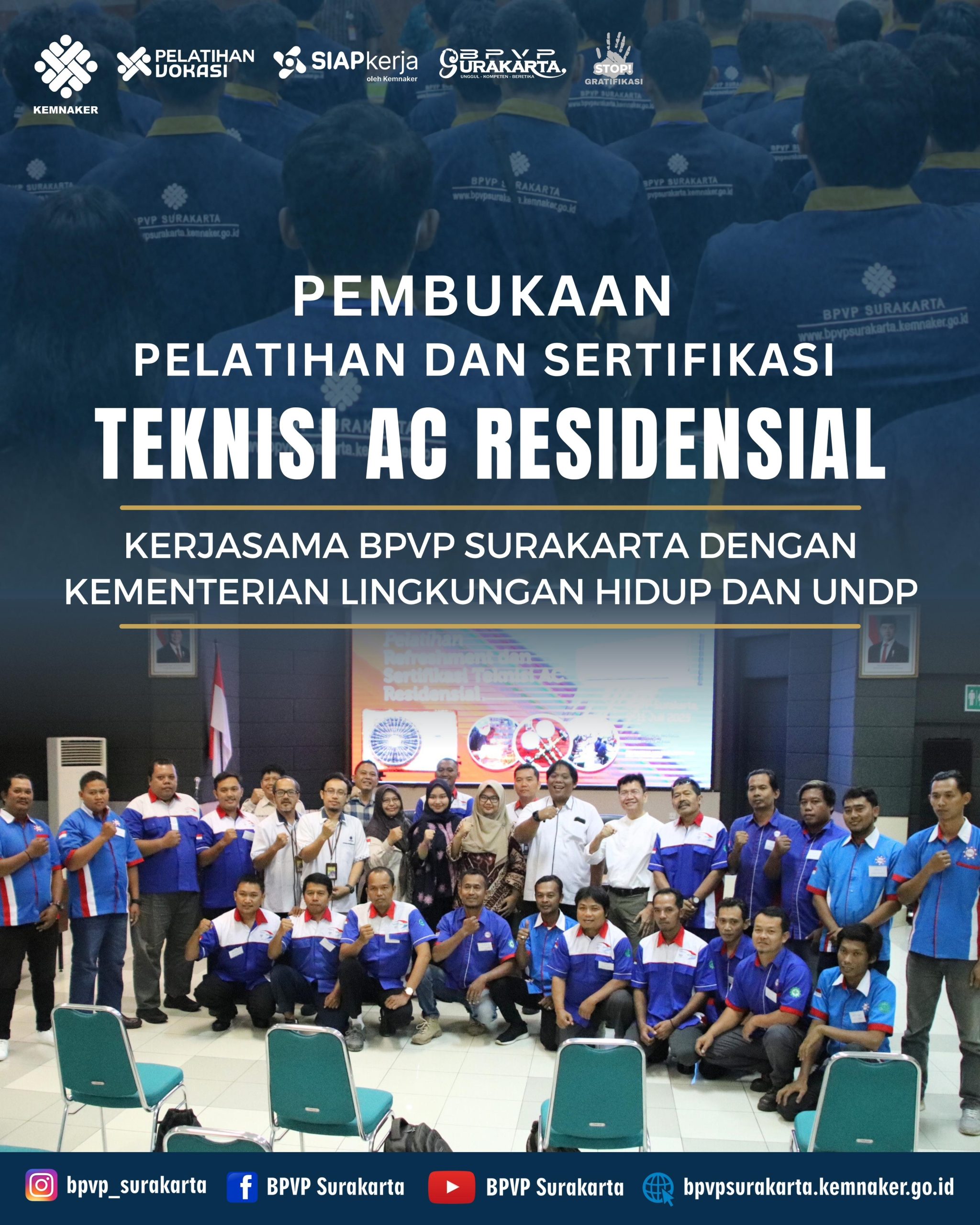 Pembukaan Pelatihan & Sertifikasi Teknis AC Residensial di BPVP Surakarta