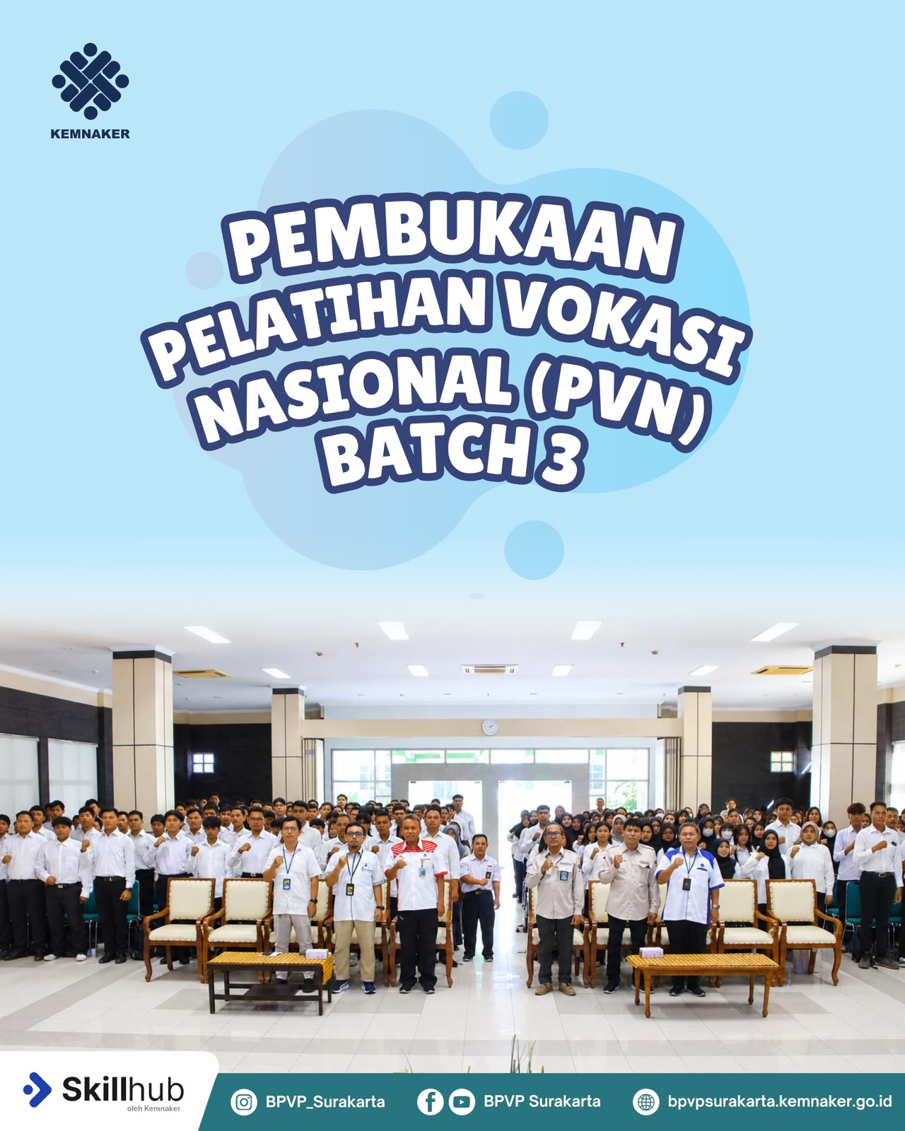 Resmi Dibuka! Pelatihan Vokasi Nasional (PVN) Batch 3 BPVP Surakarta Siap Cetak SDM Kompeten dan Berdaya Saing